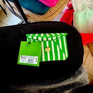 Kate Spade ♠️ Target 🎯 Green and White Striped Card Holder